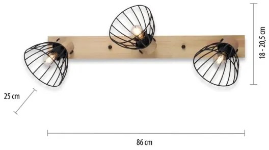Leuchten Direkt 11418-18 - Bodové svietidlo LAMI 3xE27/25W/230V