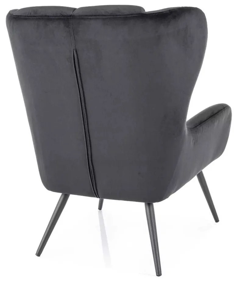 Kreslo Arroyal Velvet, čierna