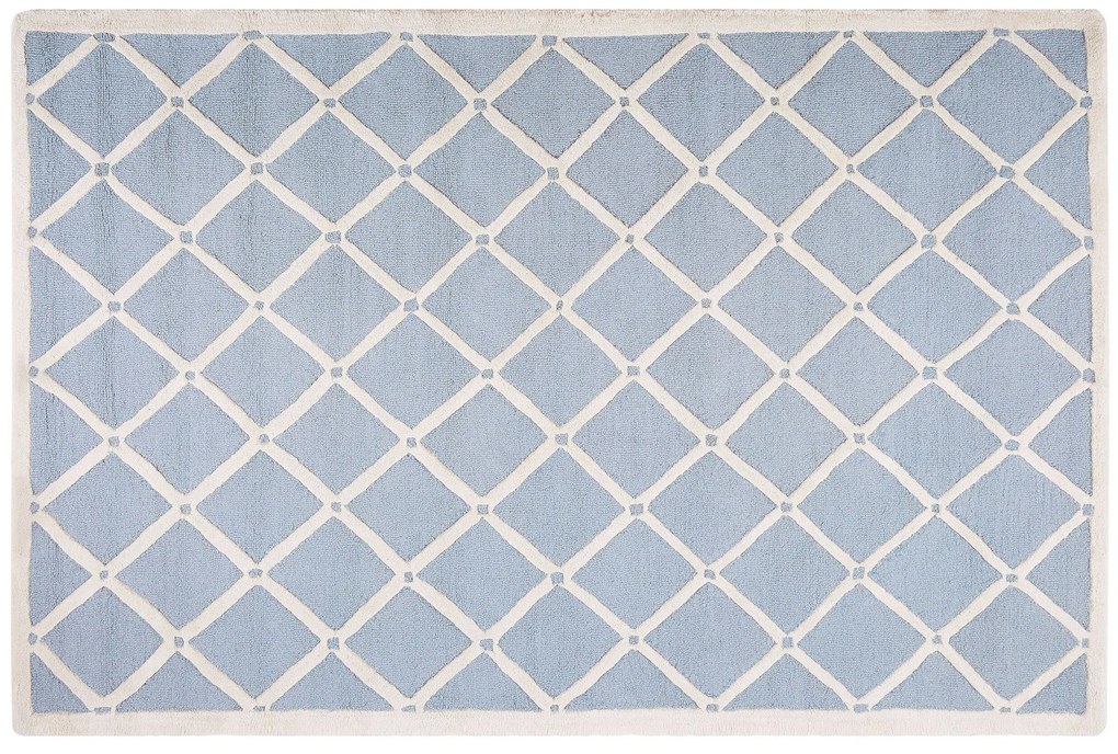 Vlnený koberec 160 x 230 cm modrý DALI Beliani