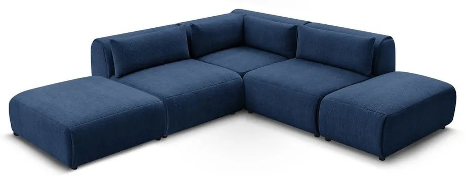Tmavomodrá rohová pohovka (variabilná) Jeanne - Bobochic Paris