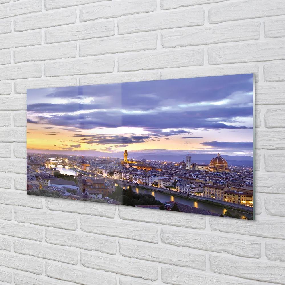 Nástenný panel  Taliansko rieka západu slnka 120x60 cm