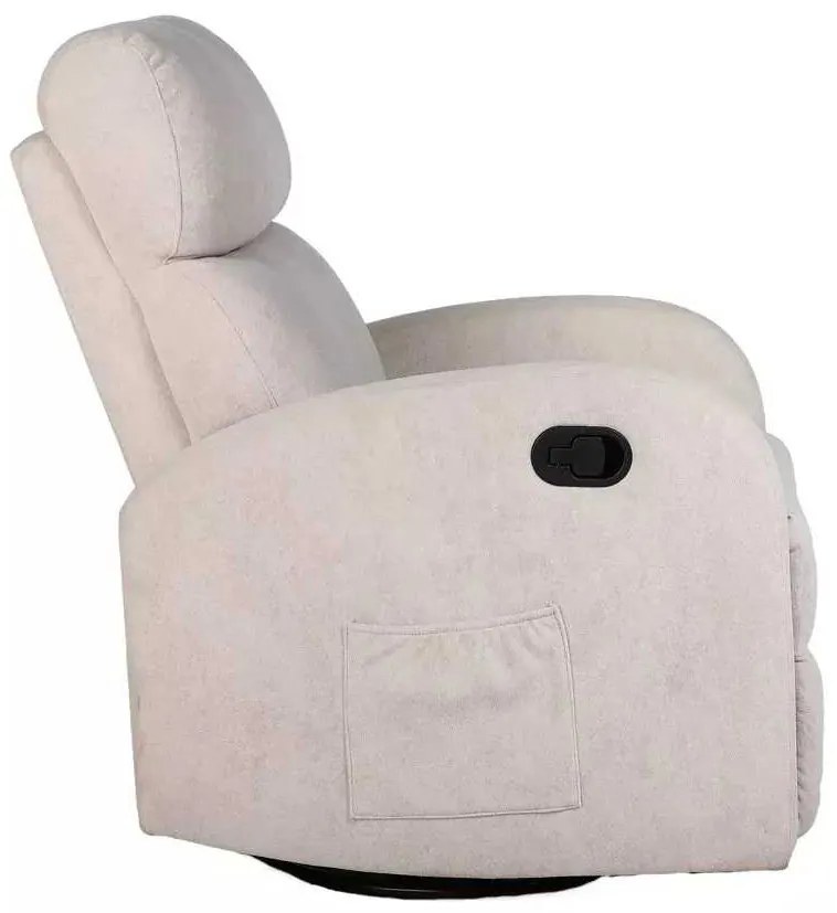 LuxuryForm DESIGN Televízne kreslo BRUNO otočné s polohovaním - béžové