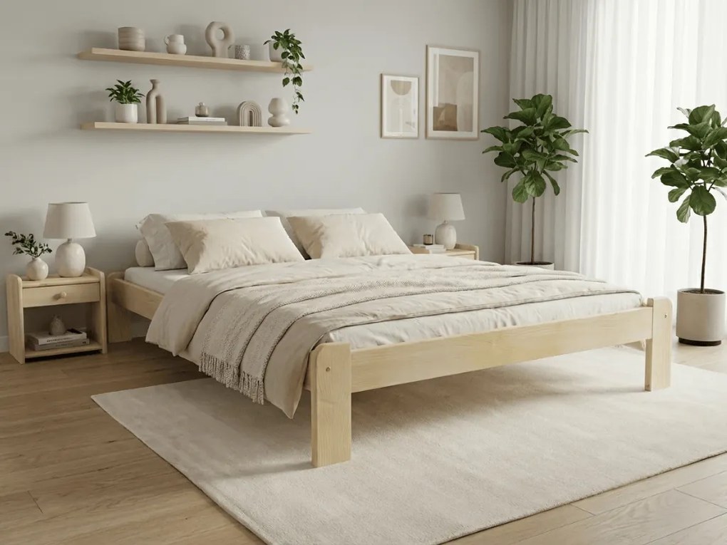 Posteľ Ada 180 x 200 cm, borovica Rošt: S lamelovým roštom, Matrac: Matrac SOMMERA 18 cm