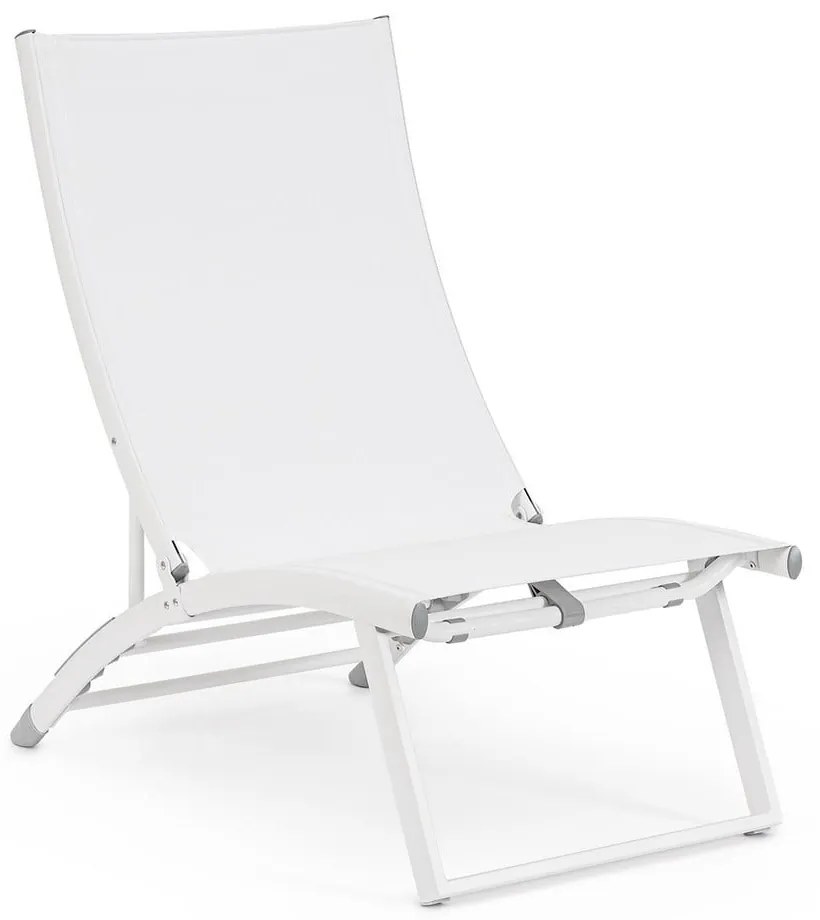 Biele kovové záhradné ležadlo Taylor – Bizzotto