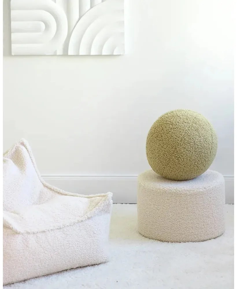 Zelený detský pohovkový vankúš z textílie buklé Ball – Wigiwama