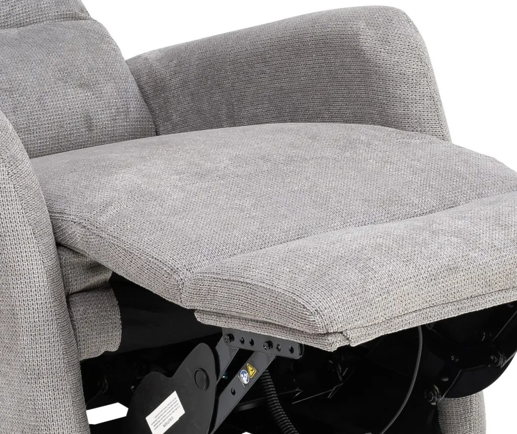 Masážne kreslo s polohovaním Legacy, šedá látka