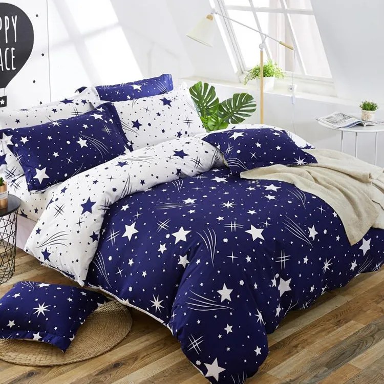 Obliečky Homa SILVIA STAR BLUE 3-dielna sada 140x200 cm