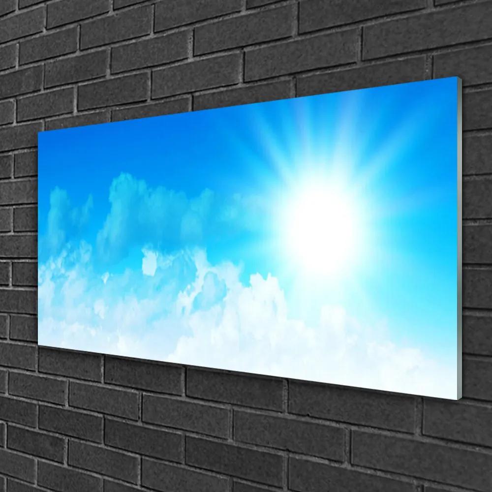 Skleneny obraz Slnko nebo krajina 125x50 cm