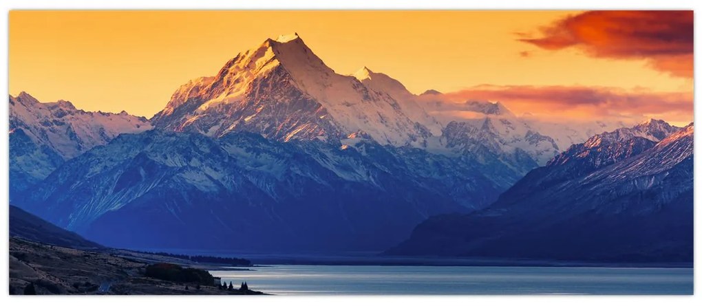 Obraz - Jazero Pukaki (120x50 cm)