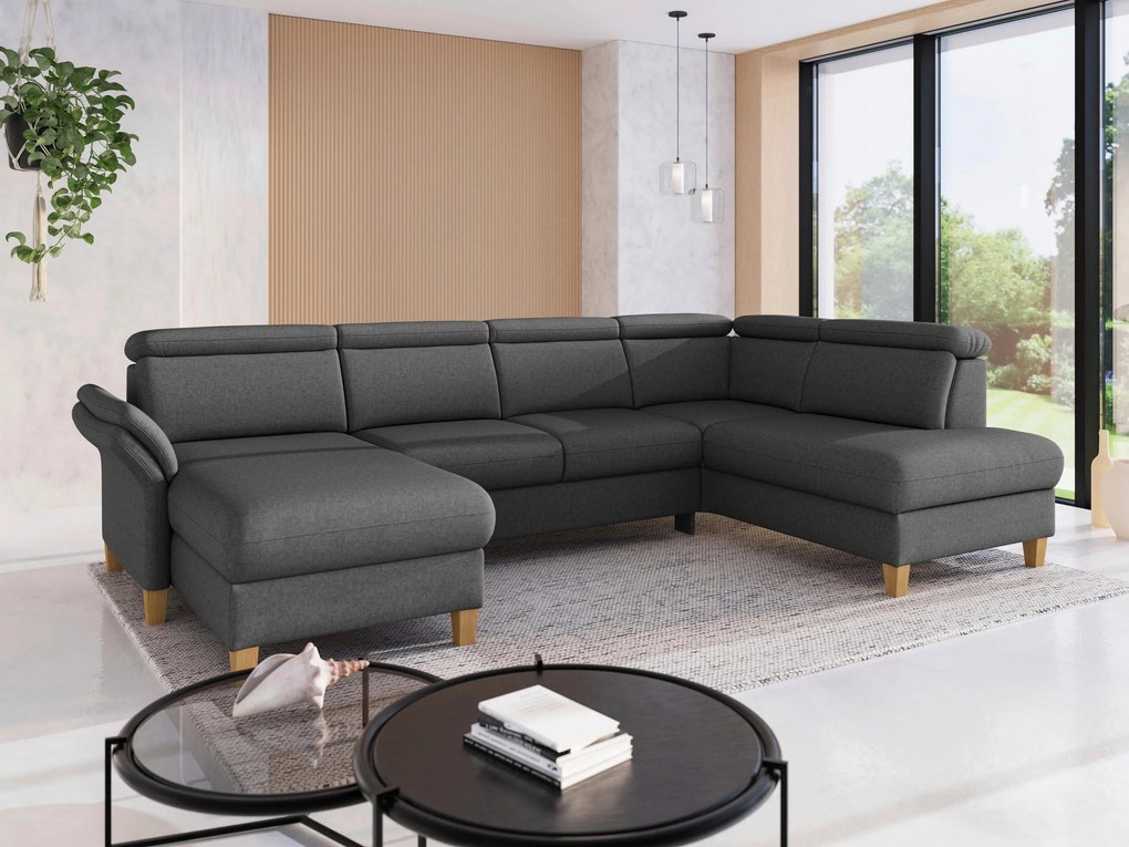 XXXLutz SEDACIA SÚPRAVA, textil, tmavosivá Sit & More - Sedačky - 00014402579J