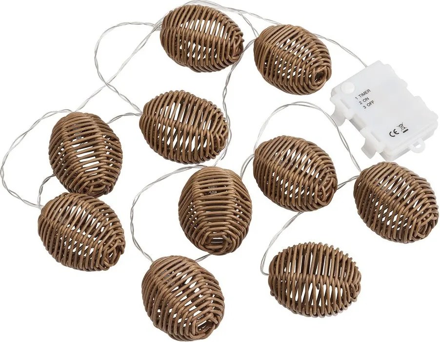 LED svetelná reťaz počet žiaroviek 10 ks na baterky dĺžka 180 cm Carlisle – House Nordic