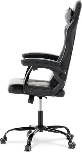 Herná stolička čierna / sivá KA-L626 GREY