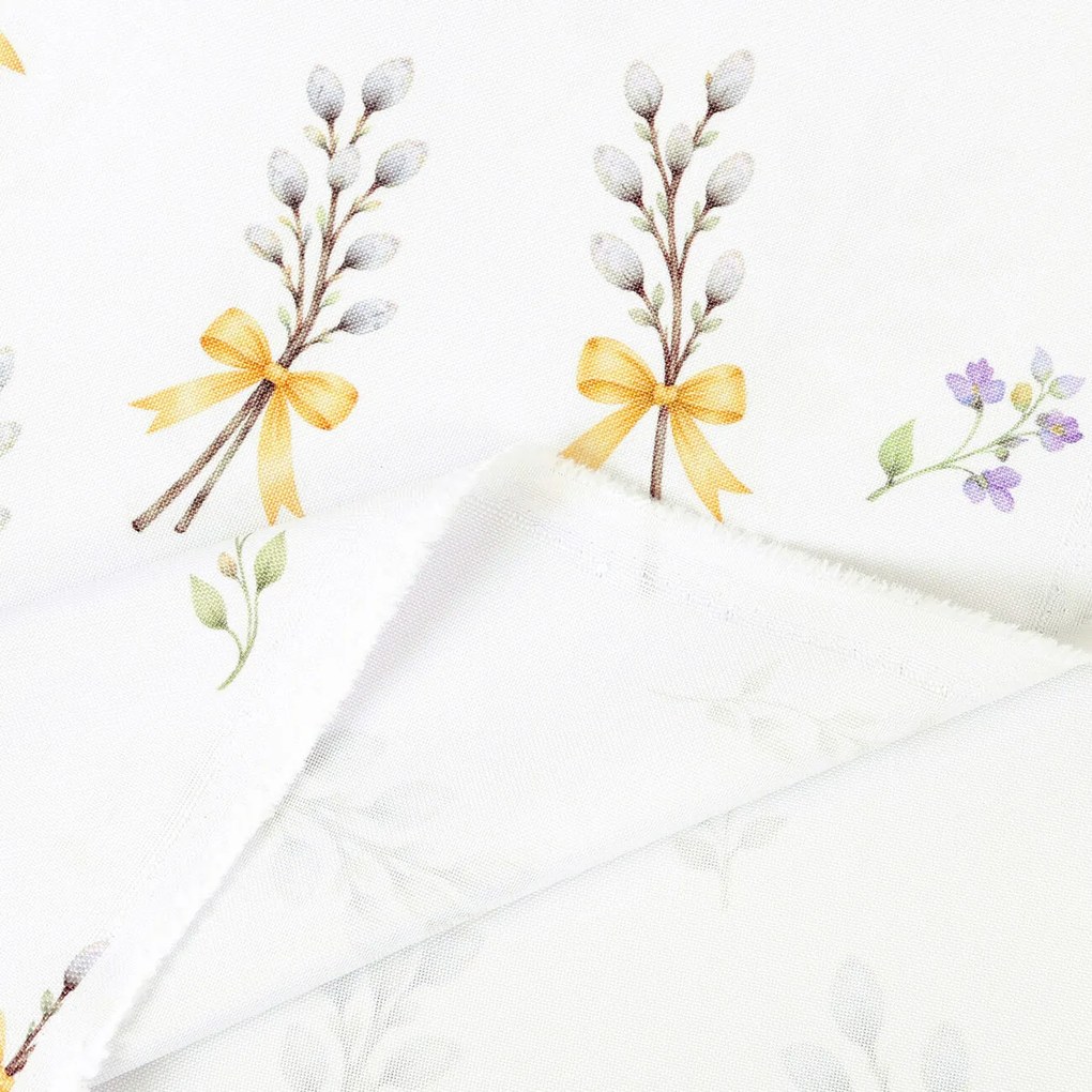 Goldea veľkonočná teflónová látka na obrusy - bahniatka 160 cm