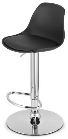 Barová stolička Hoga čierna/striebro