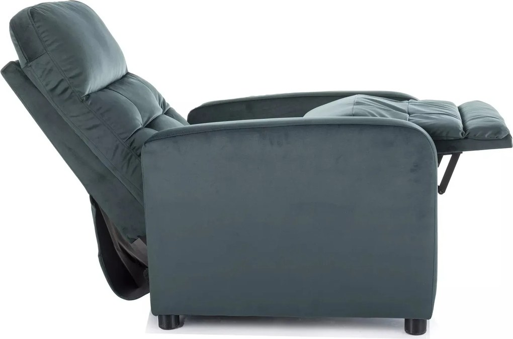 Polohovacie kreslo OTUS Velvet zelené
