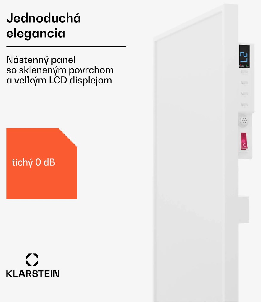Klarstein Wonderwall Air Smart 320, infračervený ohrievač, 30 x 100 cm, 320 W, aplikácia