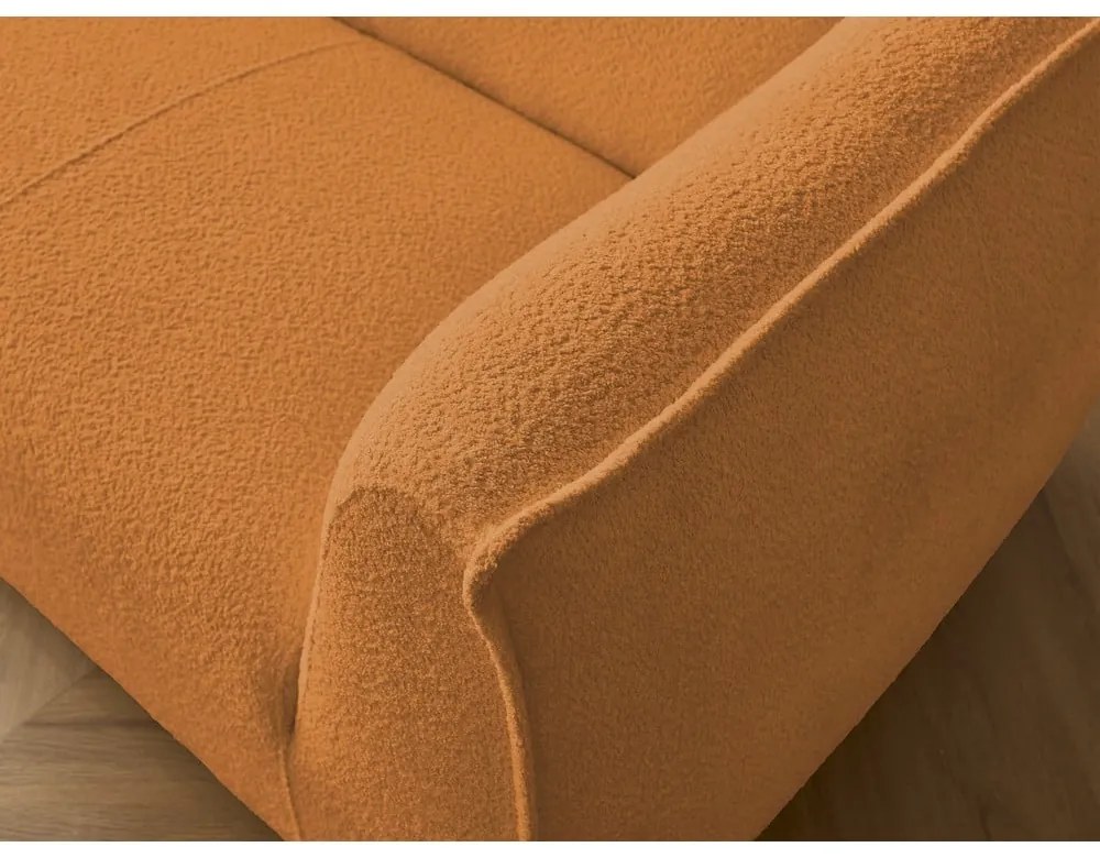 Pohovka z textílie buklé v horčicovej farbe 242 cm Giorgia – Bobochic Paris