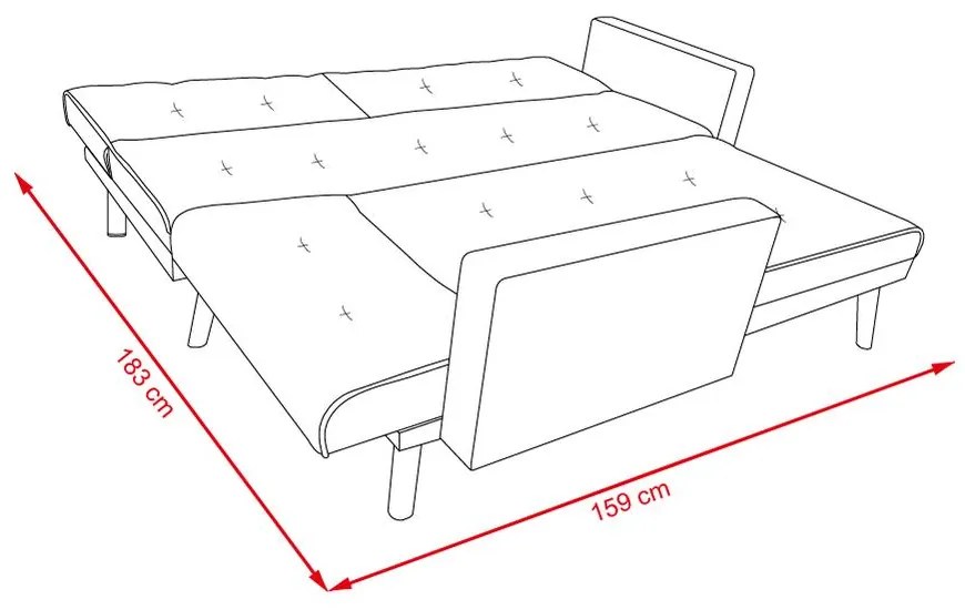 Rozkladacia rohová sofa Catini Anabel - Sivá