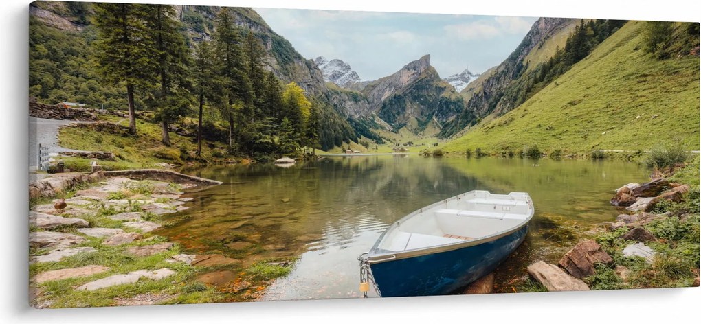 Obraz - Seealpsee, jazero Švajčiarska (120x50 cm)
