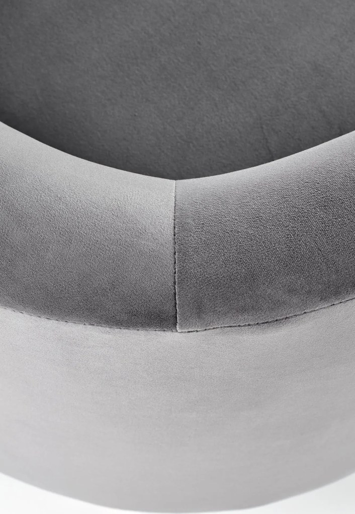 Kreslo ALESSIO - čalúnené - popolavé/prírodné