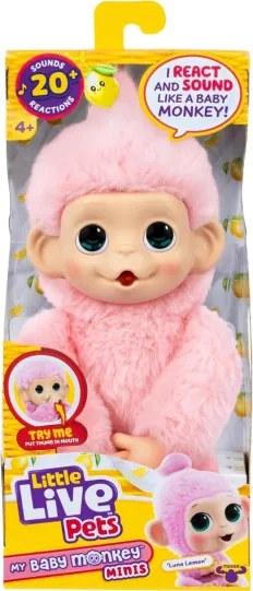 Interaktívna mini opička Luna Lemon Moose 26764