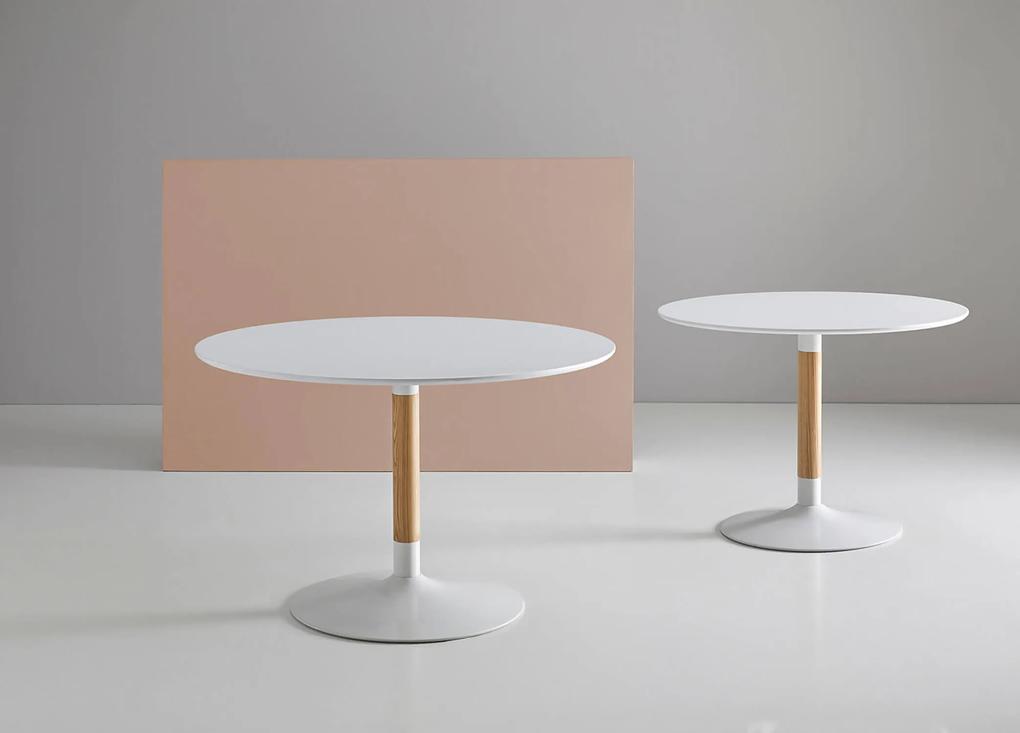 Okrúhly stôl rami ø 120 cm biely MUZZA