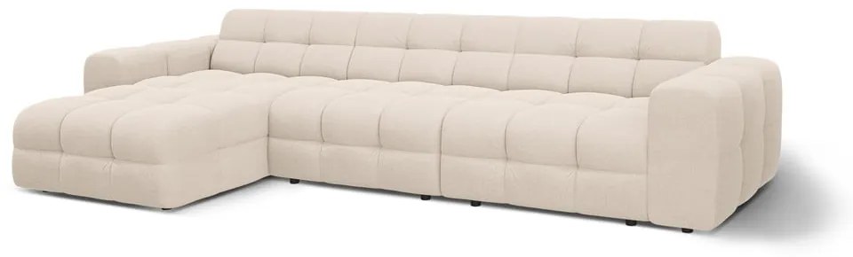 Béžová rohová pohovka (ľavý roh/s leňoškou) Kendal – Micadoni