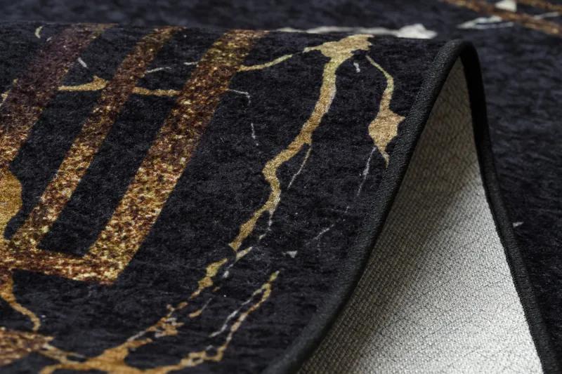MIRO 51333.801 umývací koberec Mramor, rám protišmykový - čierna / zlato Veľkosť: 160x220 cm