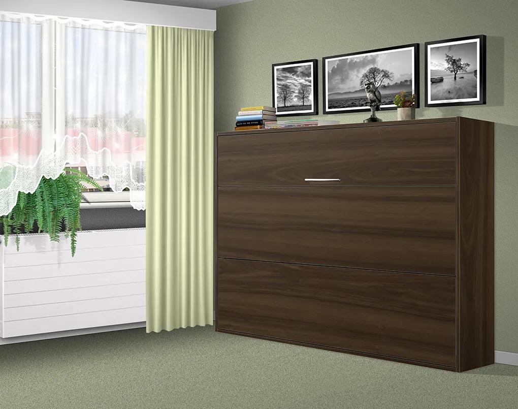 Nabytekmorava Sklápacia posteľ VS1056, 200x140cm farba lamina: Antracit, Varianta dverí: matné