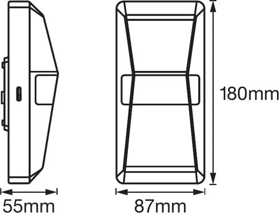 Ledvance - LED Vonkajšie nástenné svietidlo so senzorom UPDOWN LED/10W/230V IP55