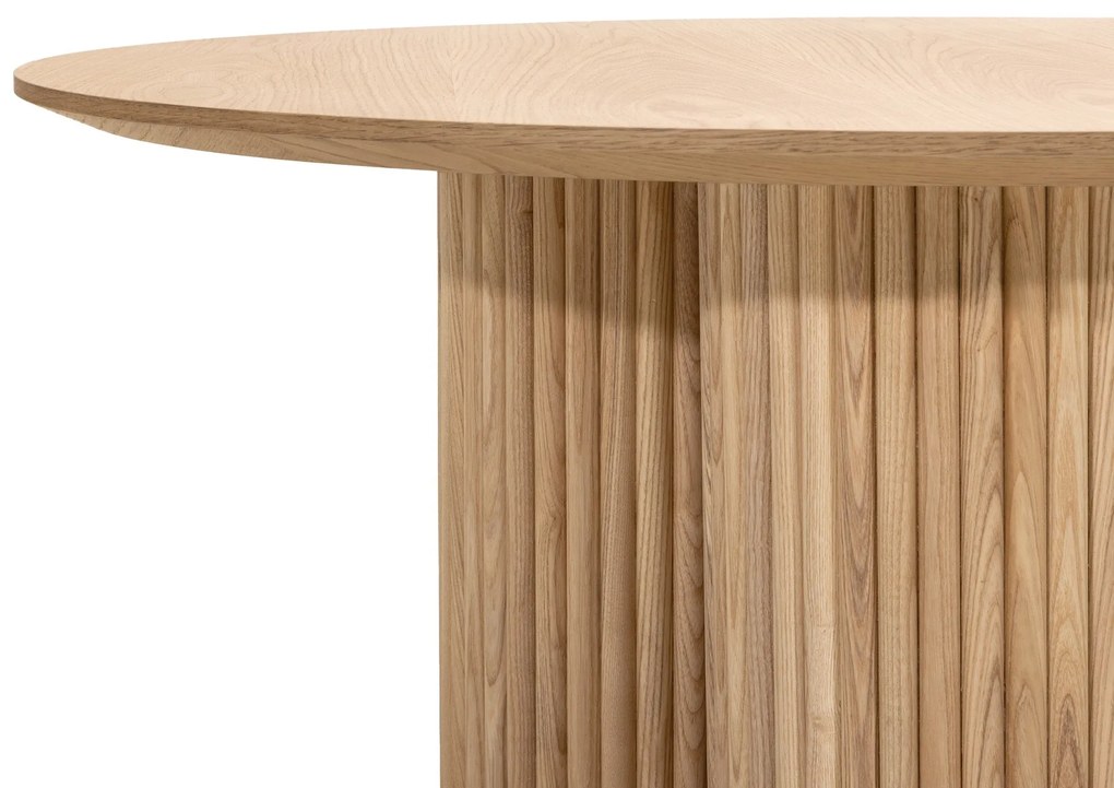 Kruhový konferenční stolek Vesby 100 cm dub přírodní/jasan