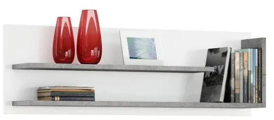 Polica FRED biela/sivá