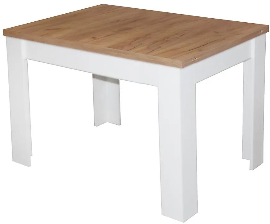 Rozkladací stôl Filip 102/204x80cm dub wotan/biely