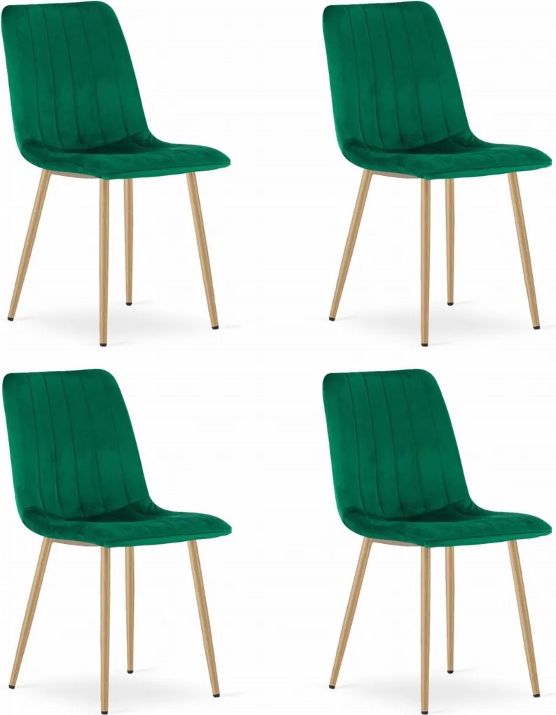 AKCIA Zelená zamatová stolička LAVA II. akosť
