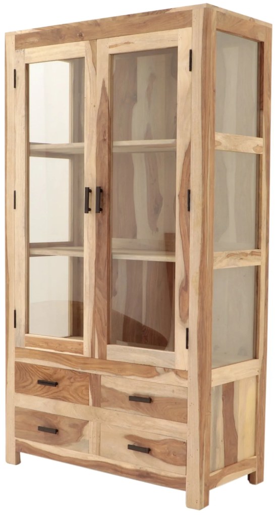 furniture-nabytek.cz - Dřevěná vitrína z masivu palisandr 100x180x45