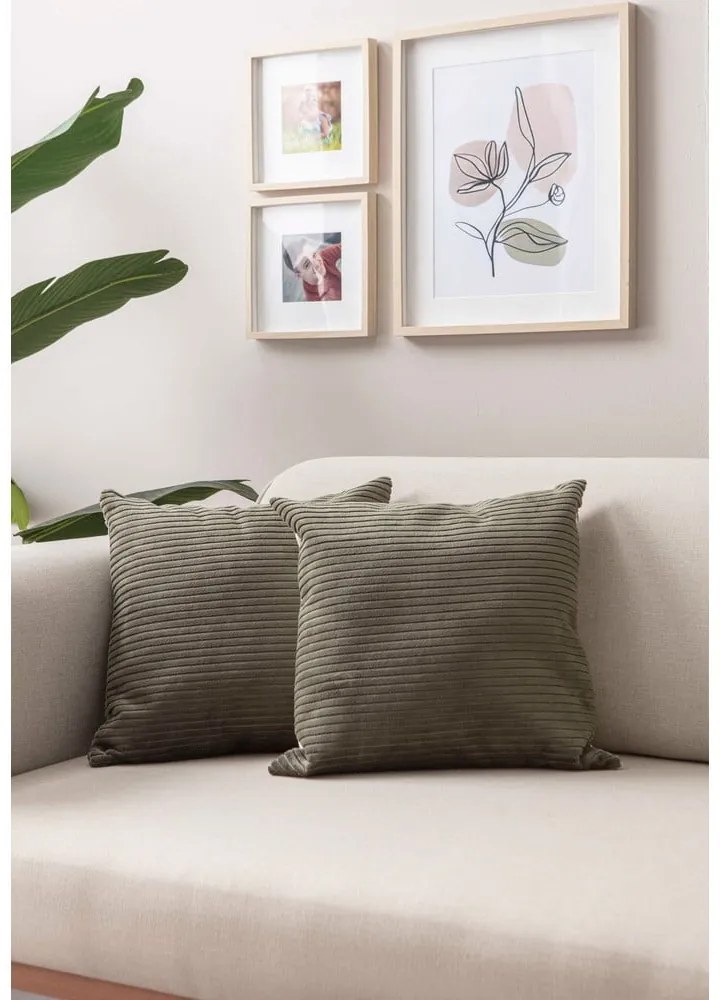 Menčestrové obliečky na vankúše v súprave 2 ks 43x43 cm – Mioli Decor