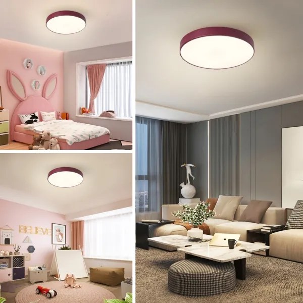 BRILAGI-LED stmievateľné stropné svietidlo POOL LED/48W/230V 3000-6000K 40 cm bordová+DO