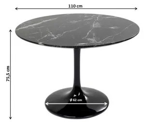 Stôl Solo Marble , Ø 110 cm 75 × 110 × 110 cm KARE DESIGN