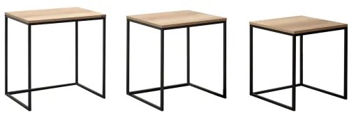 SADA 3x Konferenčný stolík hnedá