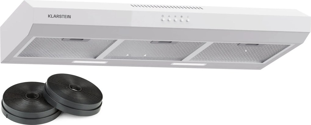 Klarstein Contempo 90, digestor, 90 cm, podskrinkový, 200 m³/h, LED, akryl, nehrdzavejúca oceľ