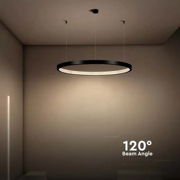 LED Luster na lanku LED/19W/230V 4000K čierna