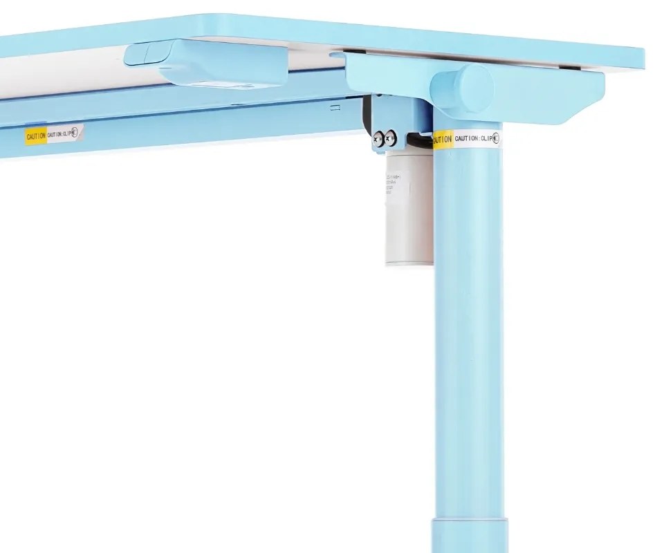 Výškovo nastaviteľný stôl OfficeTech Kids, 100 x 50 cm, biela / modrá