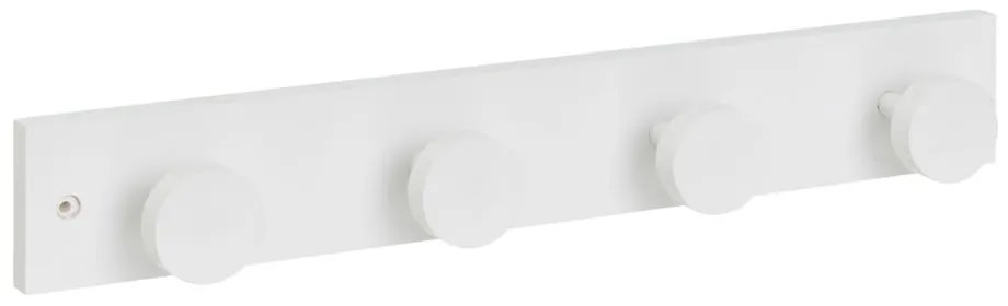 Biely nástenný vešiak z borovicového dreva 40 cm Anillos – Casa Selección