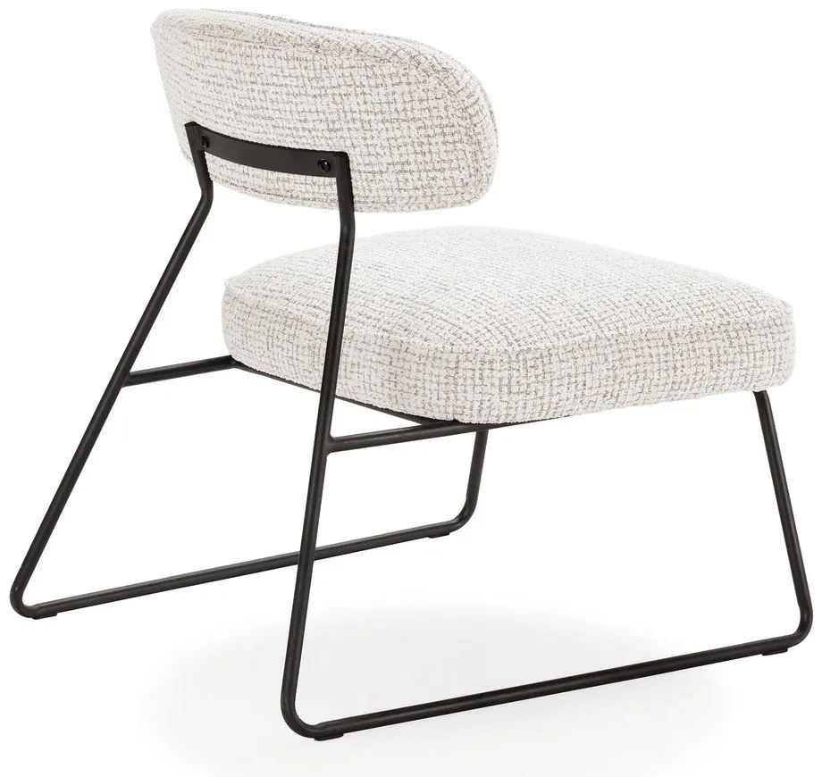 Bielo-béžové kreslo Elon – Marckeric