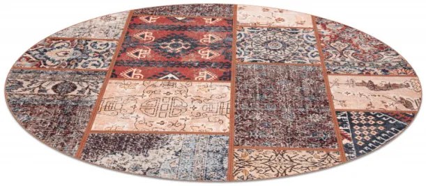 Koberec ANTIKA Ancient Rust patchwork terakota