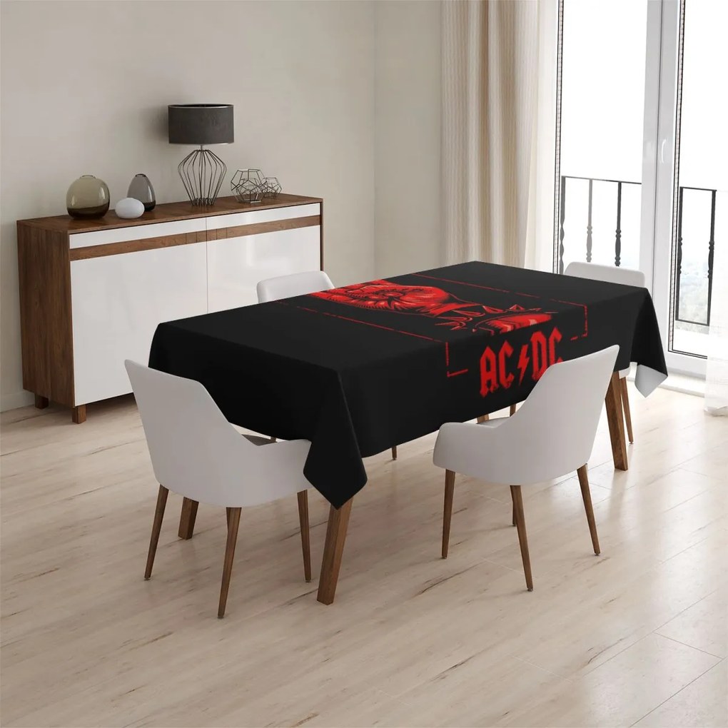 Sablio Obrus ACDC Červená ruka - 90x90 cm