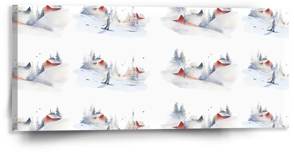 Sablio Obraz Zimná pohoda - 110x50 cm