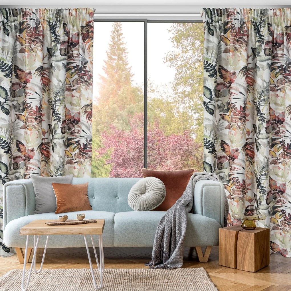 ZÁVES NA PÁSKE ADELINE 140X270 CM LISTY