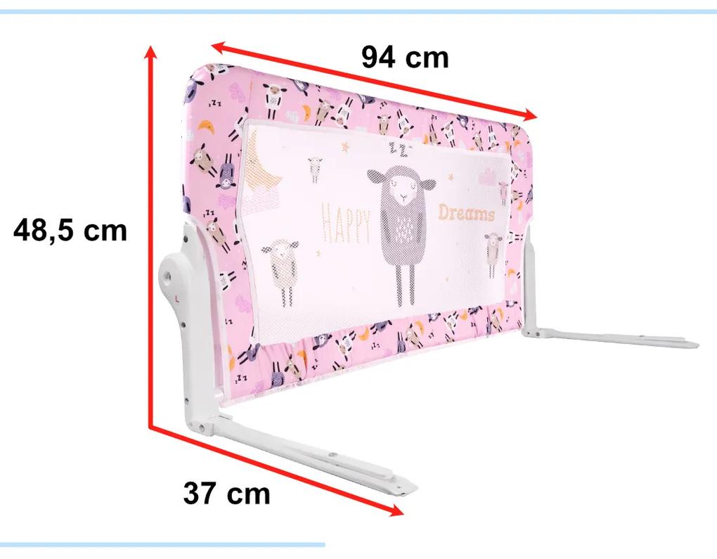 IKO Bezpečnostná zábrana na posteľ 90 cm - ovečky