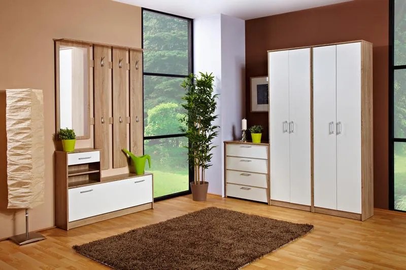 Predsieňová stena Vincent, dub sonoma/biela